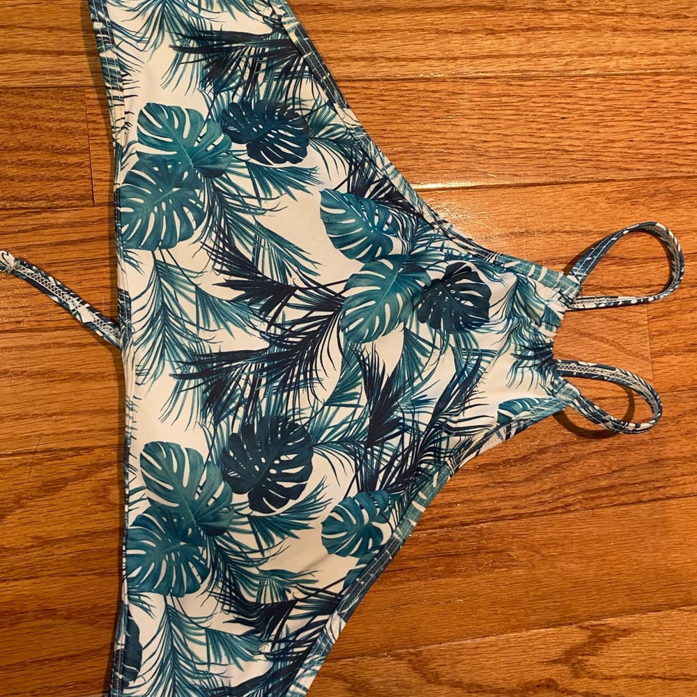 Halter tropical bikini top